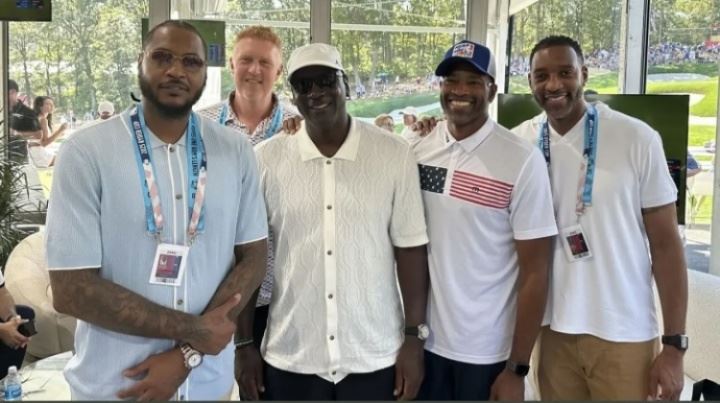 超巨集合！乔丹/安东尼/麦迪/卡特/斯卡拉布赖恩一起参加高尔夫赛