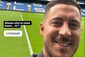 他回来了！阿扎尔重返斯坦福桥晒照：回家的感觉总是很棒