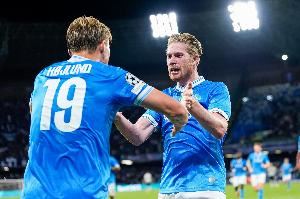 焦点战！进球网：德布劳内对国米不太可能踢伪9，内雷斯或首发